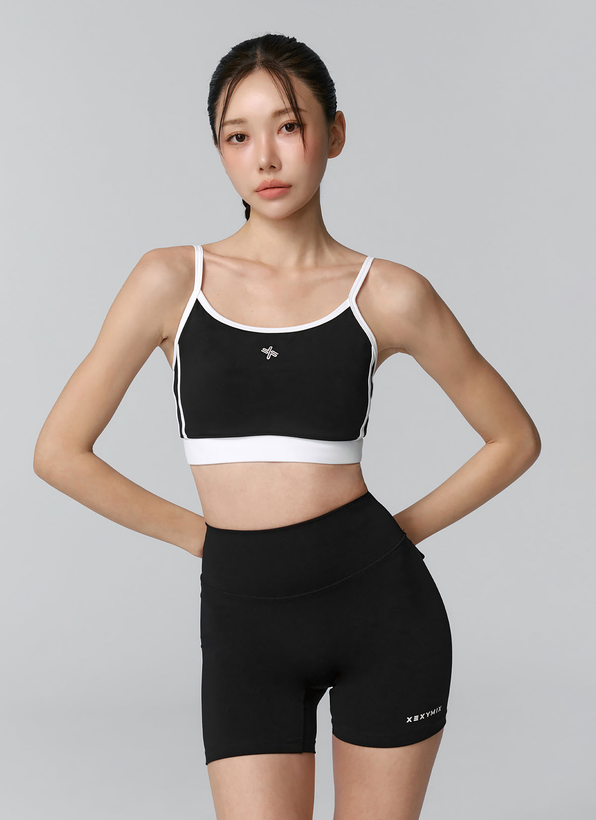 Double Line Color Block Bra Top - Women's Fashion Sports Bra for Yoga, Running & Gym Workouts