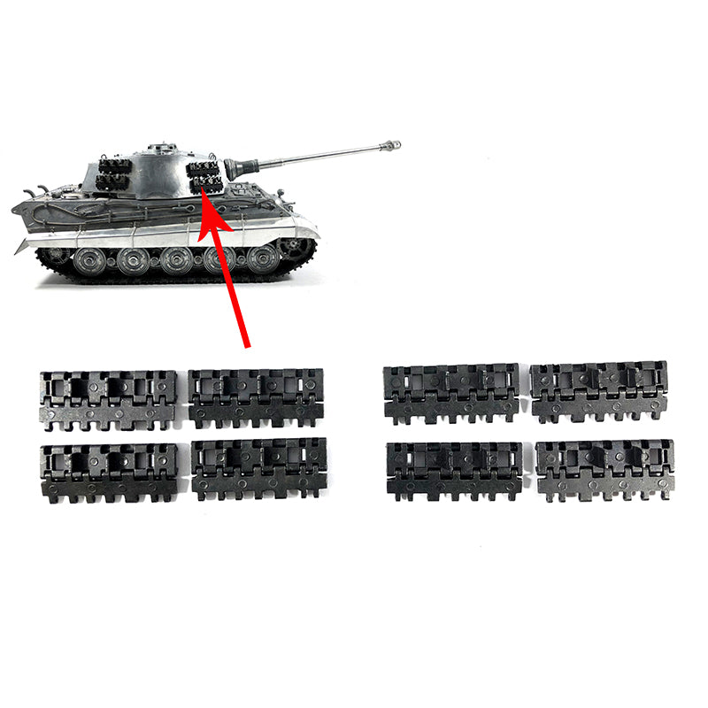 1/16 Scale Metal Turret Ventilator Cover & Handrails for German King Tiger RC Tank - BB Infrared Radio Control Spare Parts - Battlefield Simulation & Model Tank Upgrades