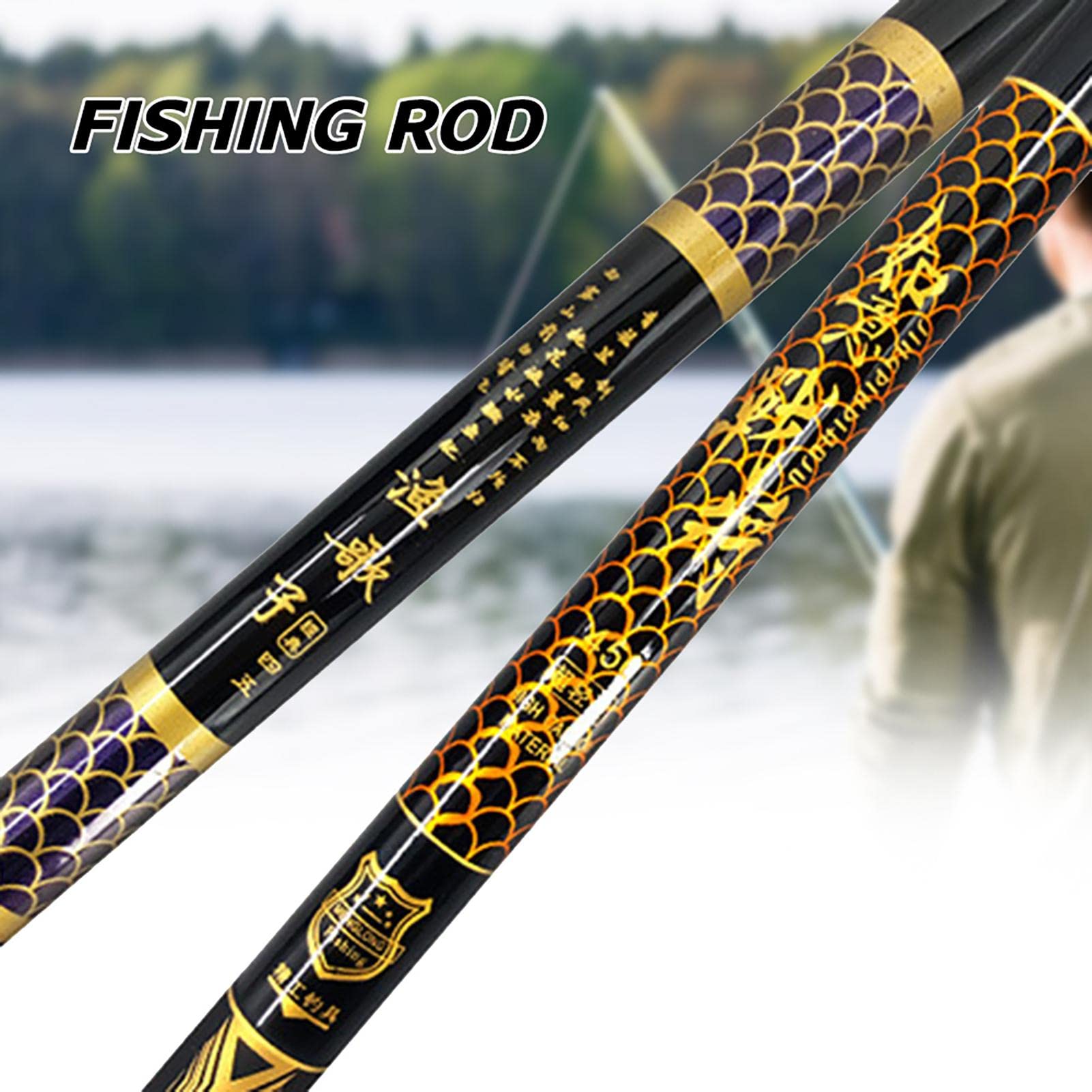 Portable Carbon Fiber Telescopic Fishing Rod - Ultralight Travel Fishing Pole for Trout, Coastal & Stream Fishing | Compact Telescopic Design for Hiking, Camping & Backpacking Trips