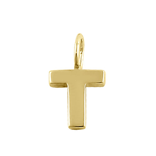 14K Solid Gold Initial T Pendant Necklace - Elegant Personalized Jewelry for Women, Gift for Her, Birthday, Anniversary, Valentine's Day