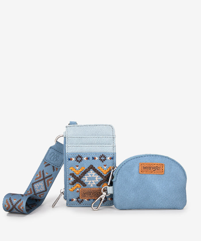Wrangler Aztec Embroidered Whipstitch Sling Bag - Stylish Crossbody Purse for Women, Men | Perfect for Travel, Hiking & Everyday Use