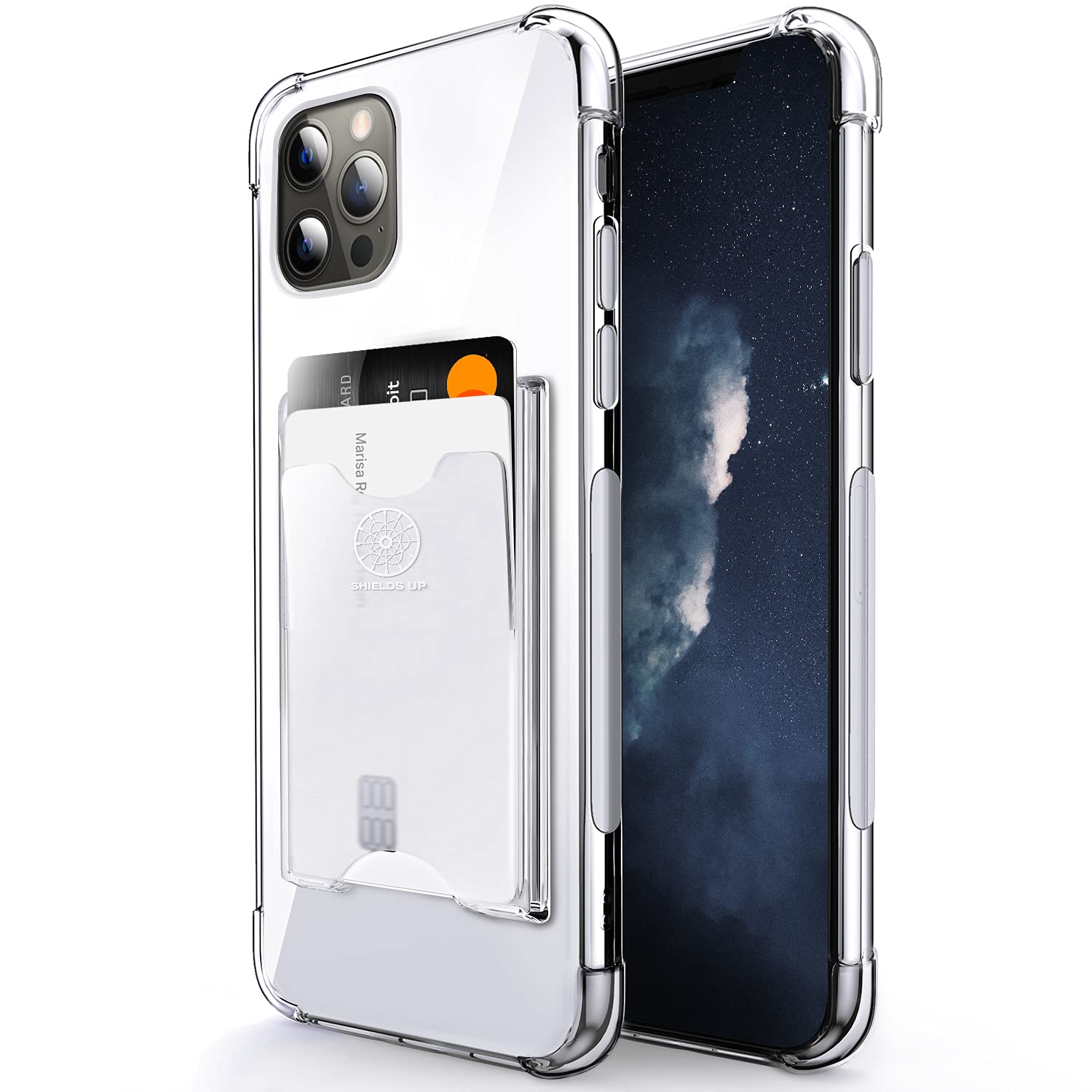 Shockproof Slim Wallet Case for iPhone 13 Pro Max (6.7 inch) - Clear Soft TPU Cover with Card Holder | Minimalist Protective Phone Case | Perfect for Everyday Use, Travel & Business Meetings