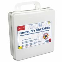 Pac-Kit 579-9303-50P Contractor First Aid Kit in Durable Plastic Case - OSHA Compliant for Construction Sites & Workplace Safety