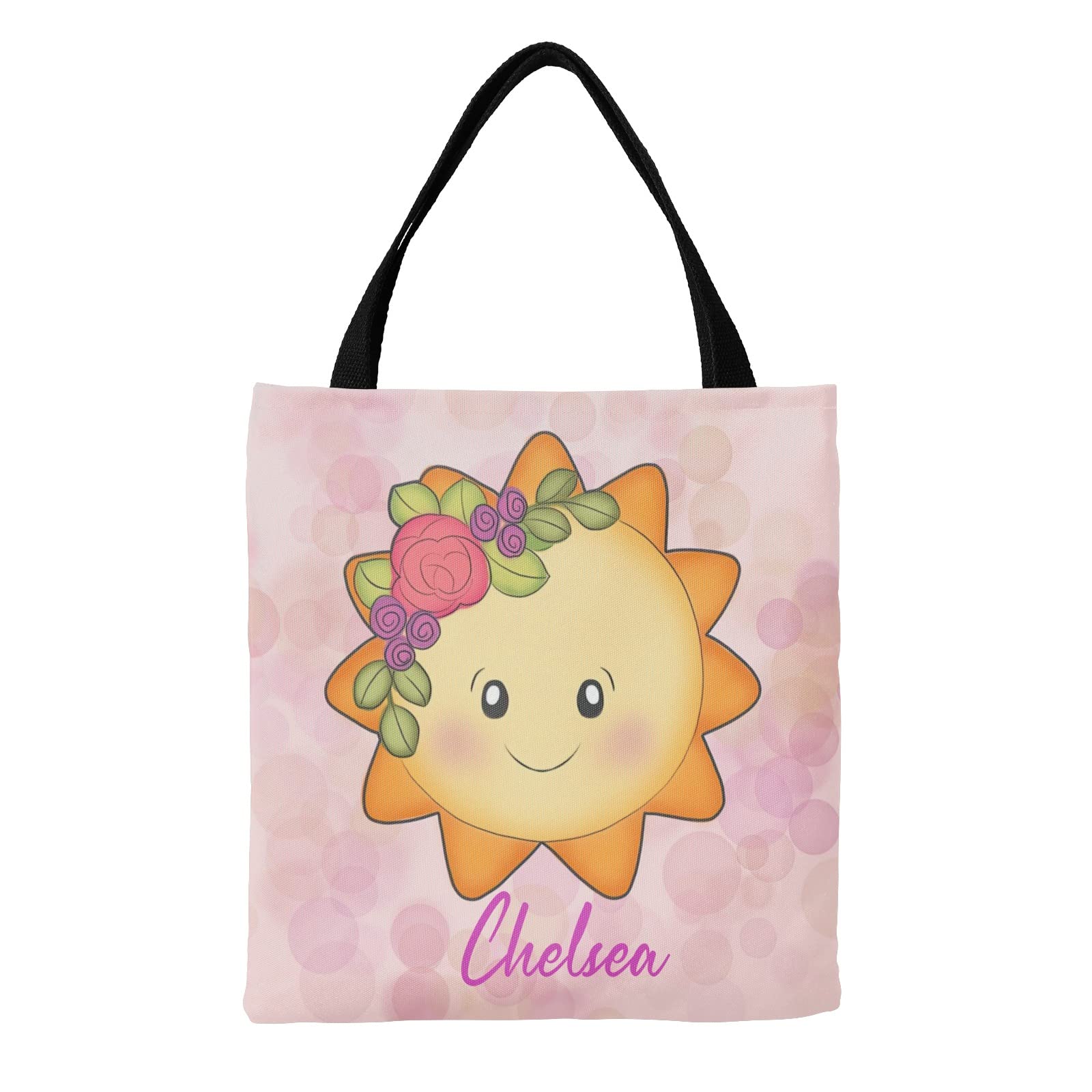 Personalized Horse Floral Canvas Tote Bag - Reusable Grocery Shopping Shoulder Bag for Women & Girls - Perfect Gift for Work, School & Farmers Market