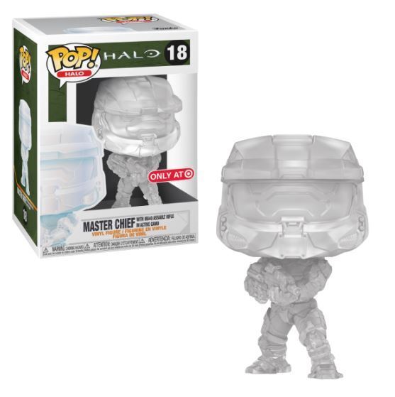 Halo Master Chief with MA40 Assault Rifle in Active Camo - Target Exclusive Action Figure #18 - Perfect for Gaming Collectors and Halo Fans Display
