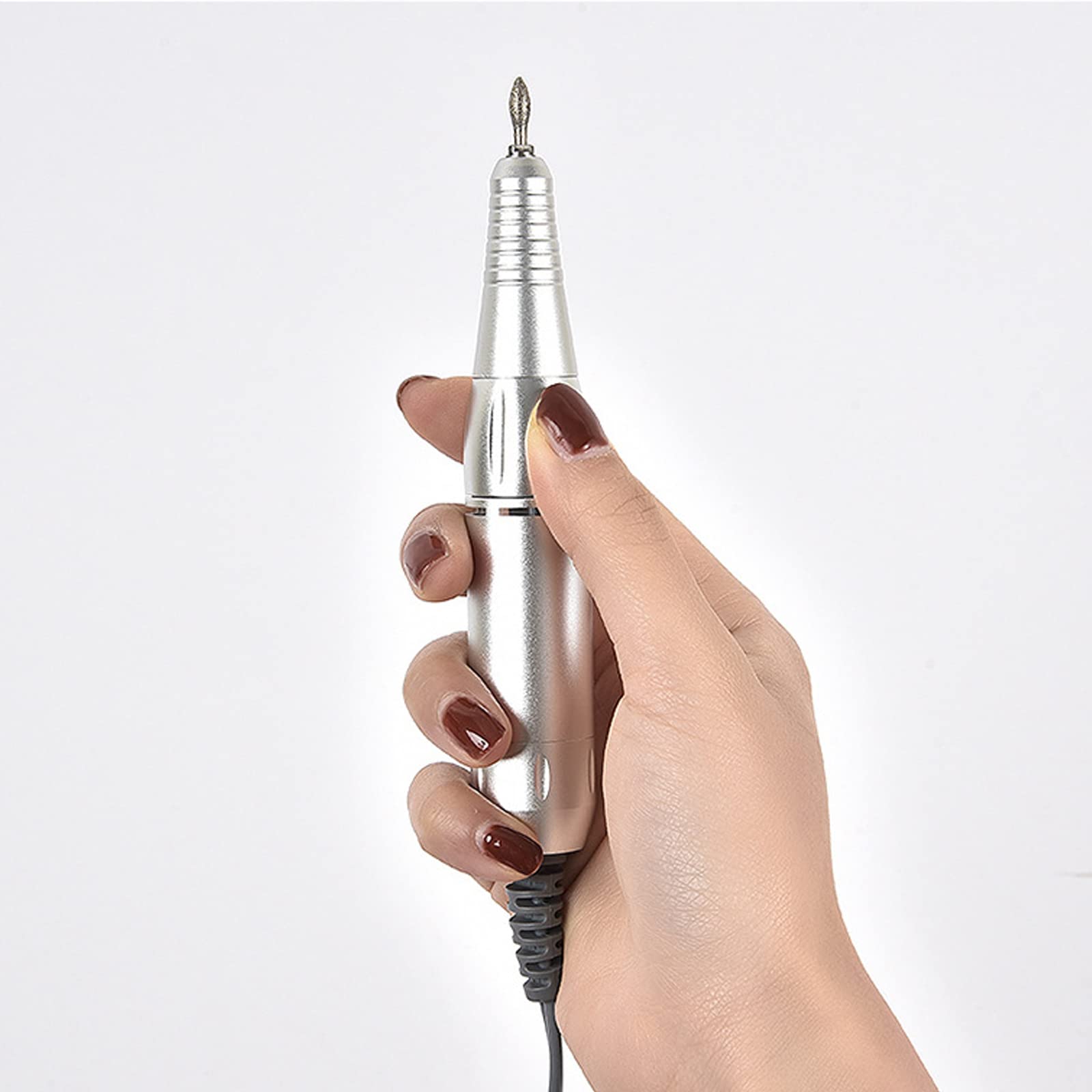 Professional Electric Nail Drill Pen Handle - 35000 RPM High Speed Aluminum Alloy Nail Polisher & Grinder Replacement for Manicure/Pedicure - Perfect for Nail Salons, Home Use & Professional Nail Art (Small Interface Compatible)