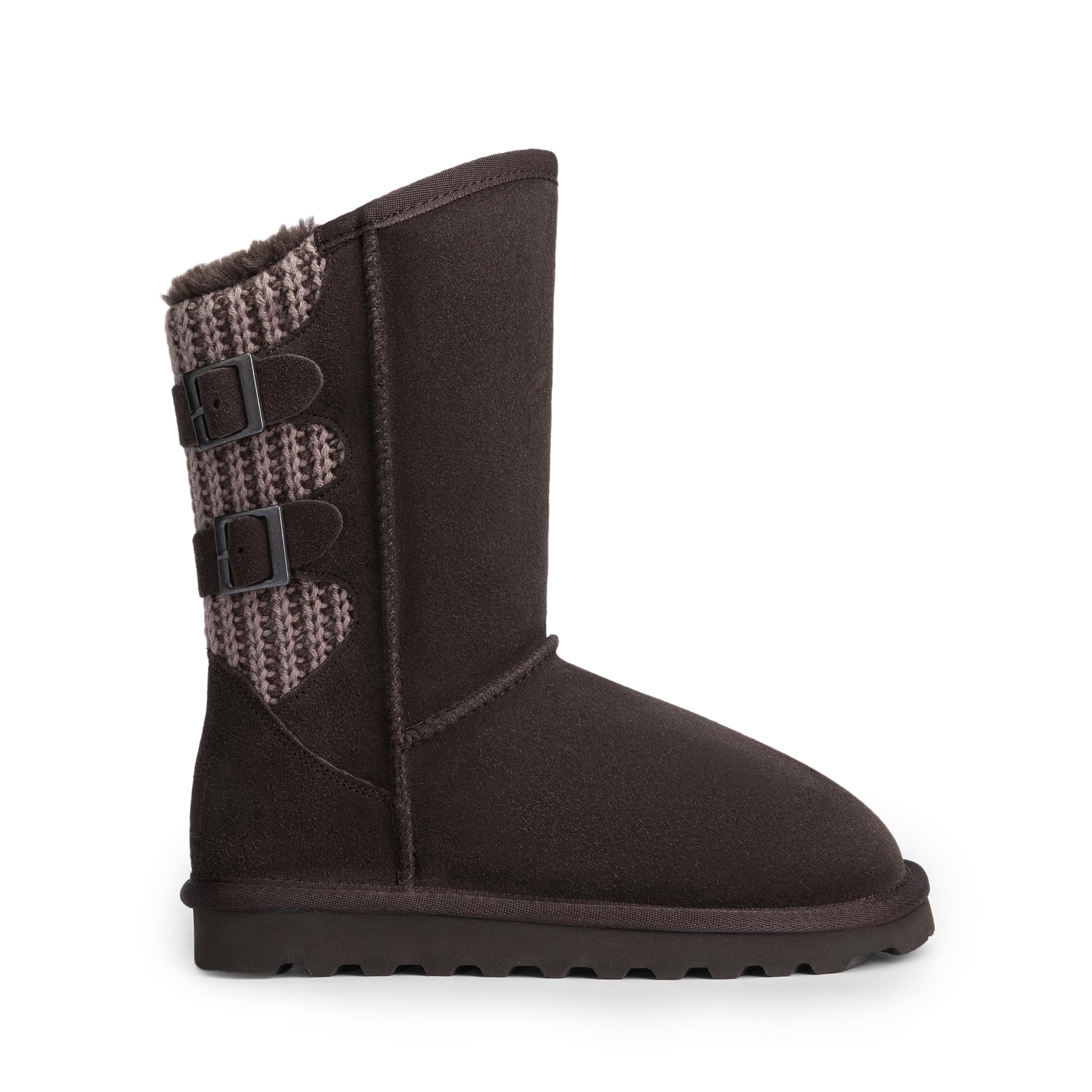 DREAM PAIRS Women's Mid Calf Winter Snow Boots - Fashion Fuzzy Lined Waterproof Booties with Buckle for Cold Weather | Perfect for Snow Days, Hiking & Casual Winter Outfits