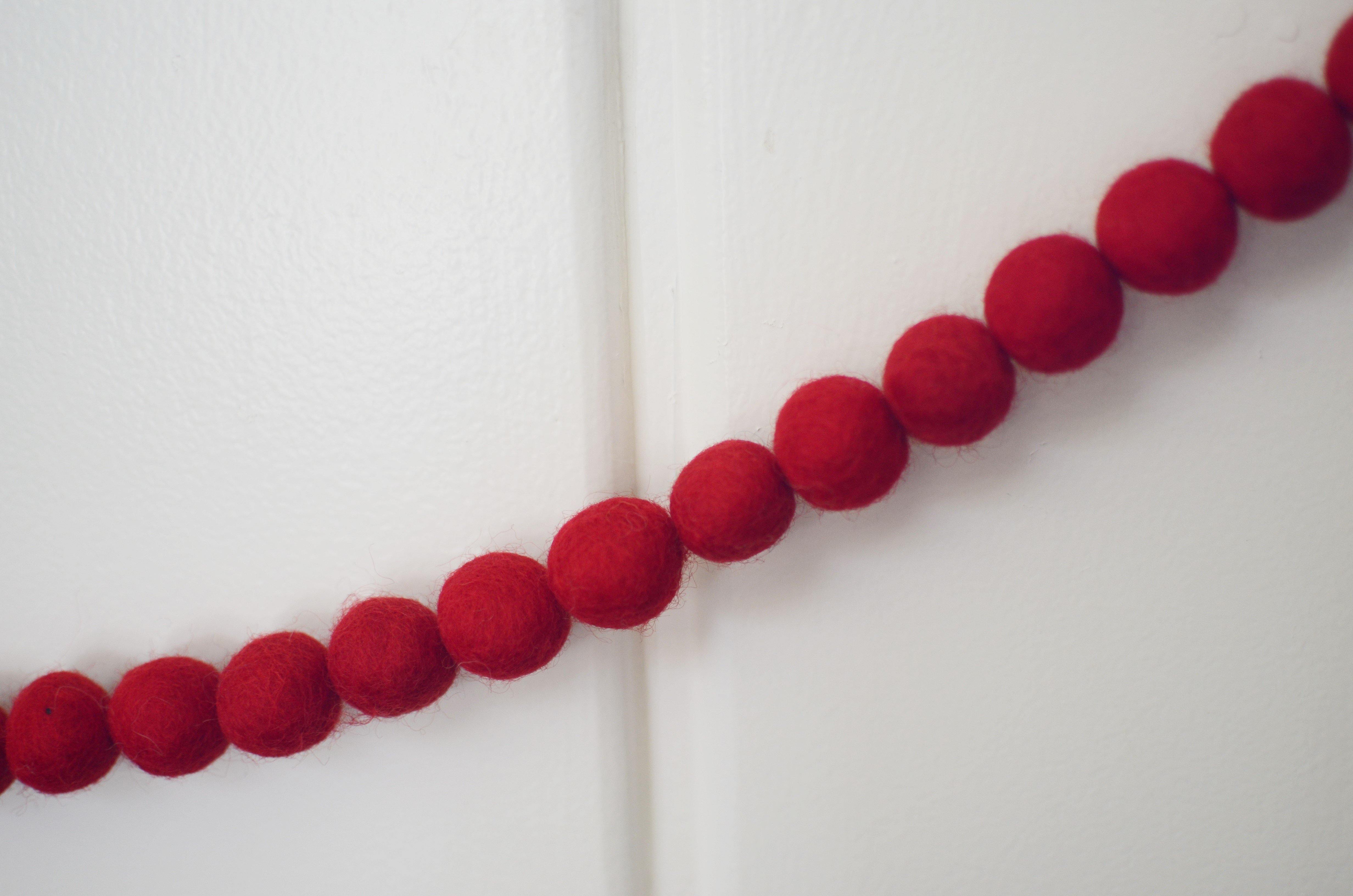 Premium Solid Red Garland - Elegant Christmas & Holiday Decor for Home, Party, and Wedding Decorations - Perfect for Indoor & Outdoor Festive Celebrations