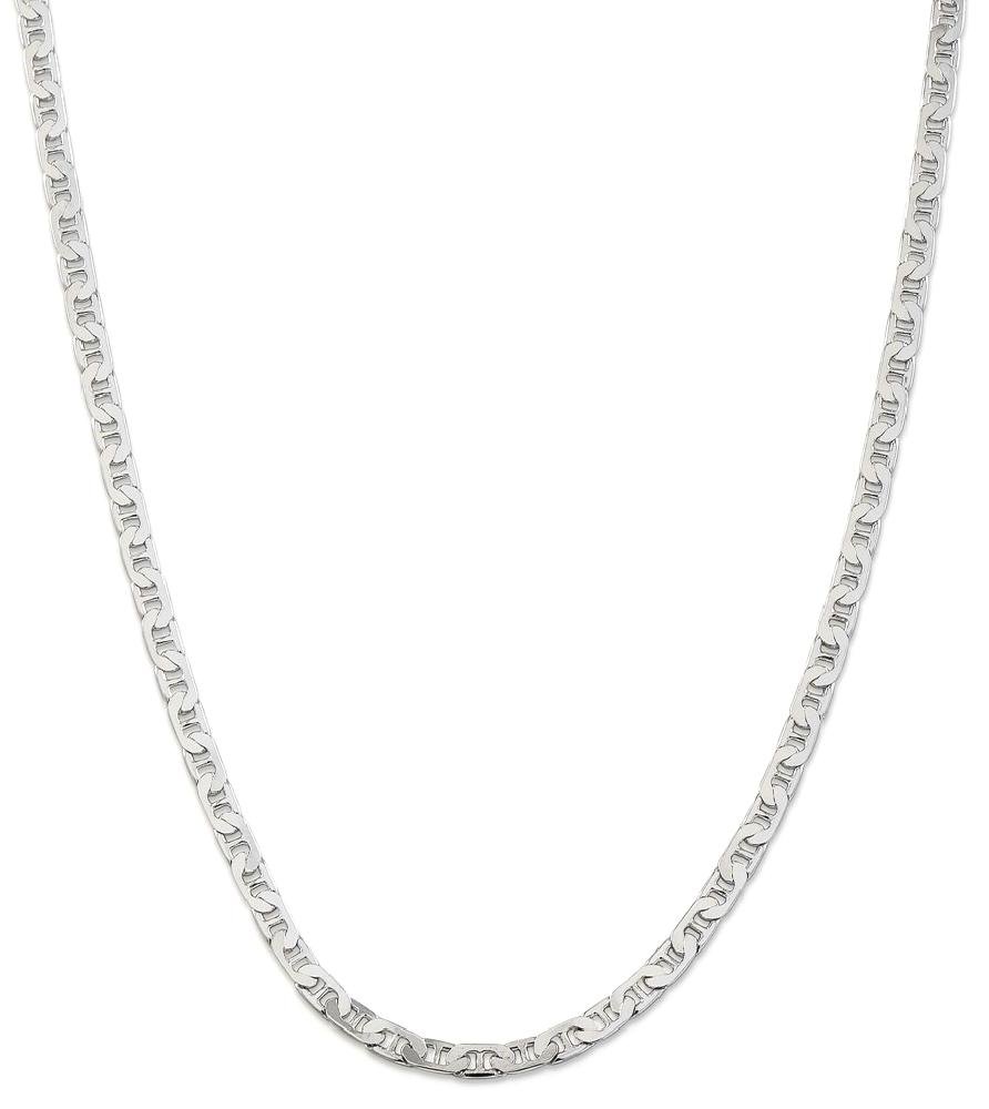 IceCarats 925 Sterling Silver 4.5mm Anchor Mariner Link Chain Necklace for Women - Classic Nautical Jewelry Gift for Her, Perfect for Everyday Wear, Beach Outings & Special Occasions