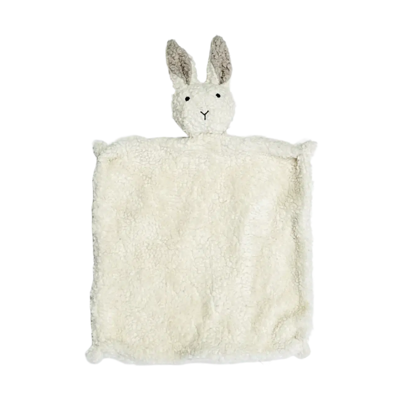 Organic Sherpa Baby Lovey Blanket - Soft Bunny Plush Toy for Newborns & Toddlers - Perfect for Cuddling, Comfort & Nursery Decor