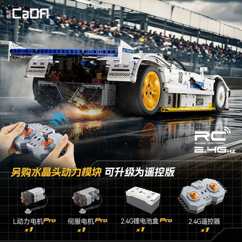 CaDA C63007 Mazda 787B 1:10 Scale Model Building Kit - 1797 Pieces Collector's Edition for Adults & Teens - Perfect for Display, Racing Enthusiasts & Model Car Lovers
