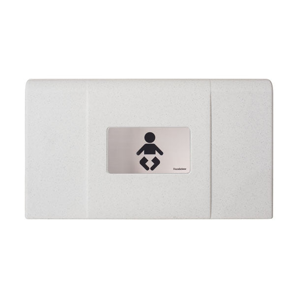 Foundations 200 EH Ultra Horizontal Baby Changing Station with EZ Mount Backer Plate - ADA Compliant Diaper Changing Table for Public Restrooms & Daycare Centers