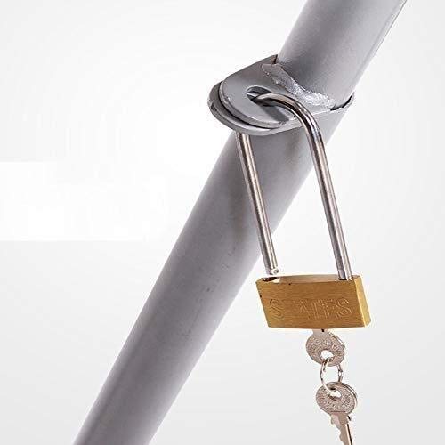 Heavy Duty Metal Parking Bollard with Lock - M-Type Security Barrier for Driveways, Parking Lots & Garages | Durable Parking Lock for Vehicle Access Control & Traffic Safety