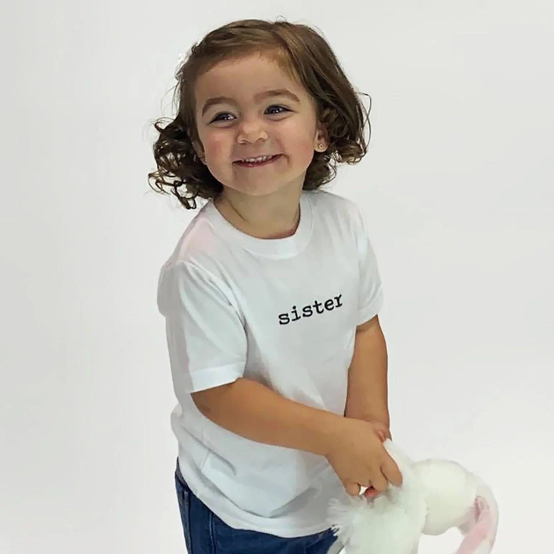 Baby, Toddler & Kids Sister T-Shirts - Soft Cotton Sibling Matching Outfits for Family Photos & Special Occasions