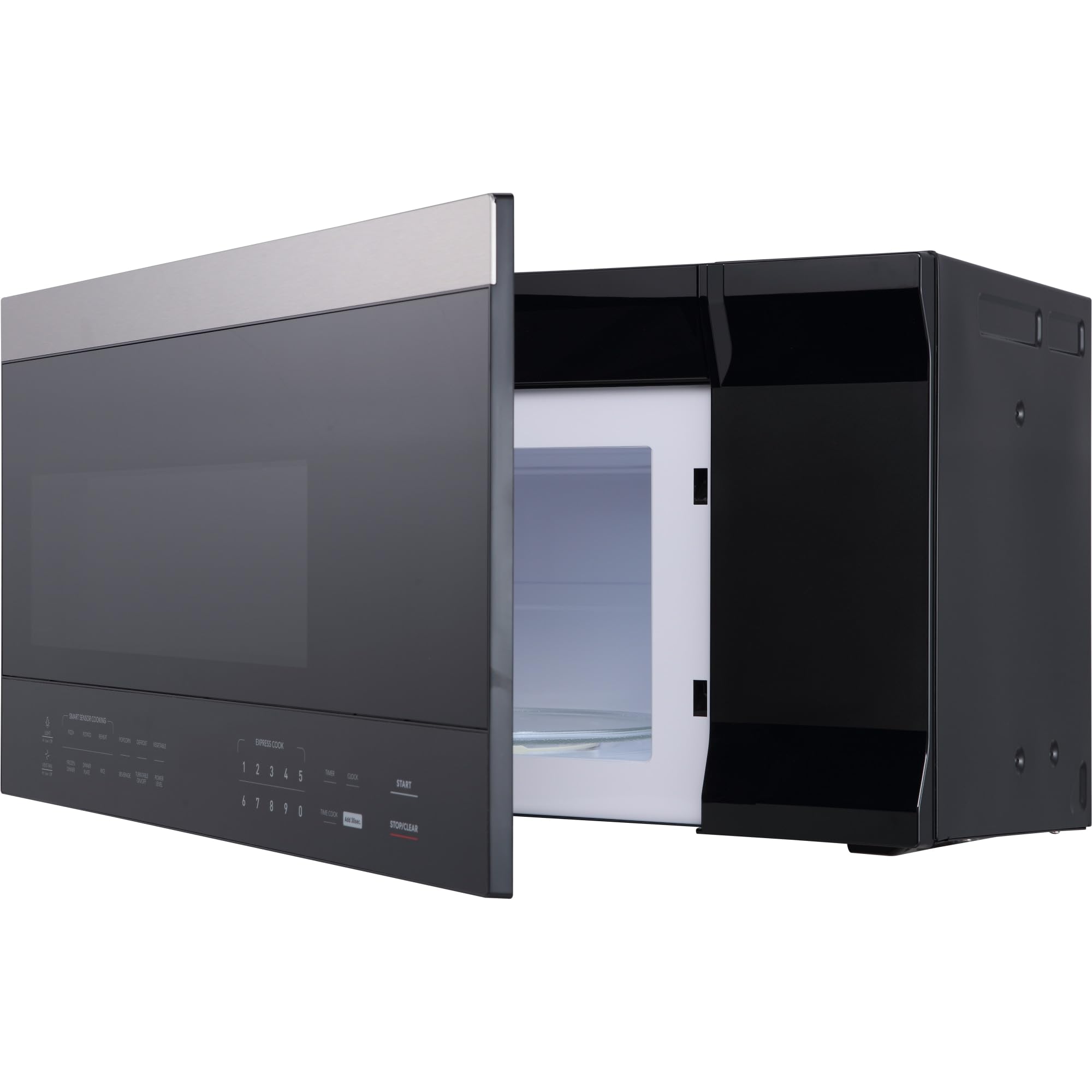 Black+Decker 1.6 Cu Ft Over The Range Microwave with LED Display, Child Lock & Stainless Steel Finish - Perfect for Kitchen, Small Spaces & Family Homes