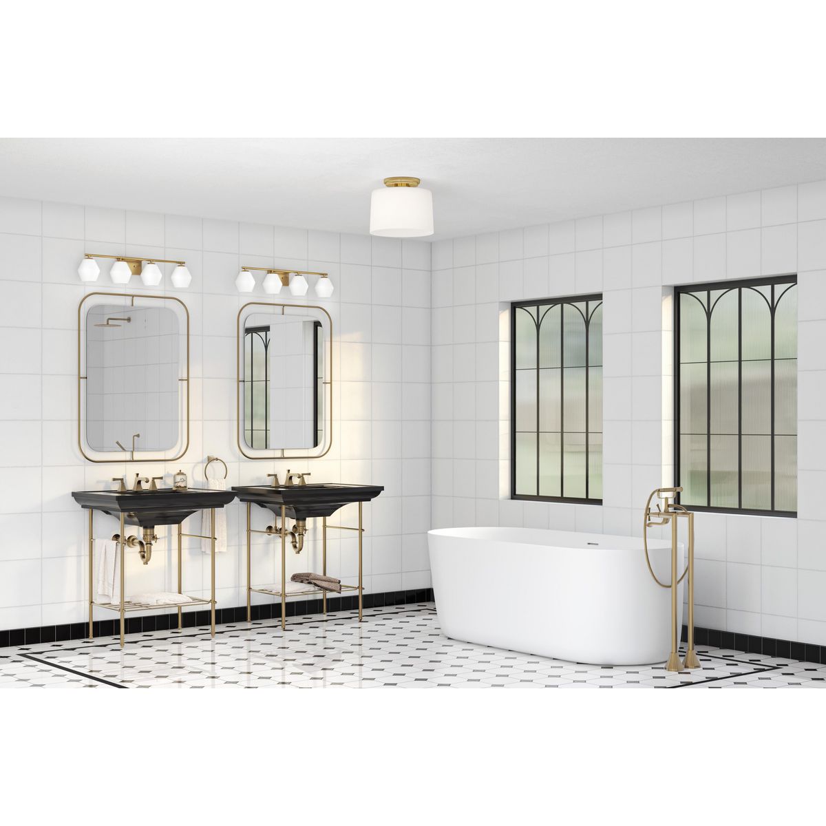 Copeland Collection 4-Light Bathroom Vanity Light Fixture - Modern Chrome Finish for Bathroom, Powder Room, and Dressing Area Lighting