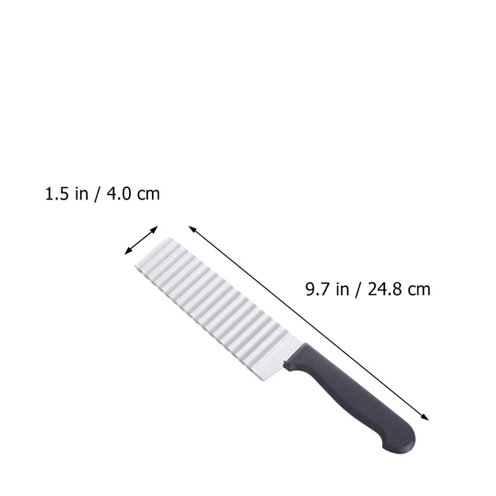 DOITOOL 4-Piece Stainless Steel Wavy Potato Slicer Set - Professional Wave Chipper & Cutter for Perfect French Fries & Veggie Chips - Ideal for Home Cooking, Restaurants & Party Snack Prep