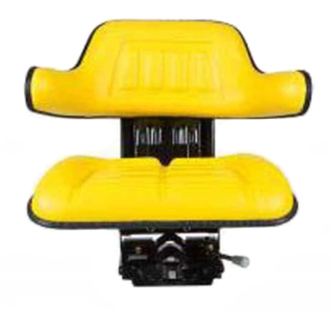 A & I Products Wrap Around Back with Arms - Yellow Replacement for John Deere Part W222YL | Durable Tractor Seat for Farming & Outdoor Equipment