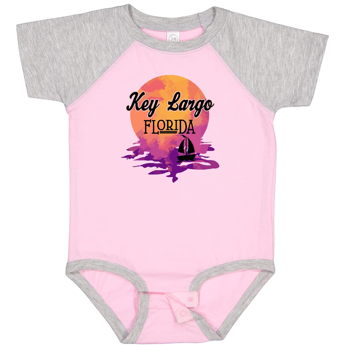 Inktastic Key Largo Florida Beach Vacation Baby Bodysuit - Cute Infant Onesie for Tropical Getaways & Family Vacations