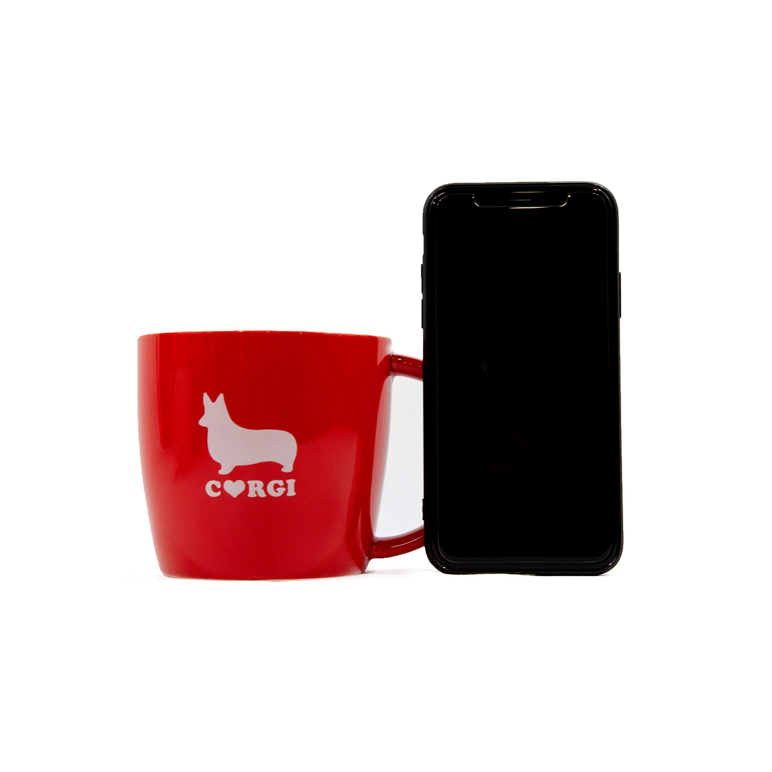 Corgi Themed Ceramic Coffee Mug - 16oz Large Red Dog Lover Gift for Home, Office, or Gifts - Perfect for Tea, Hot Chocolate & Coffee Lovers