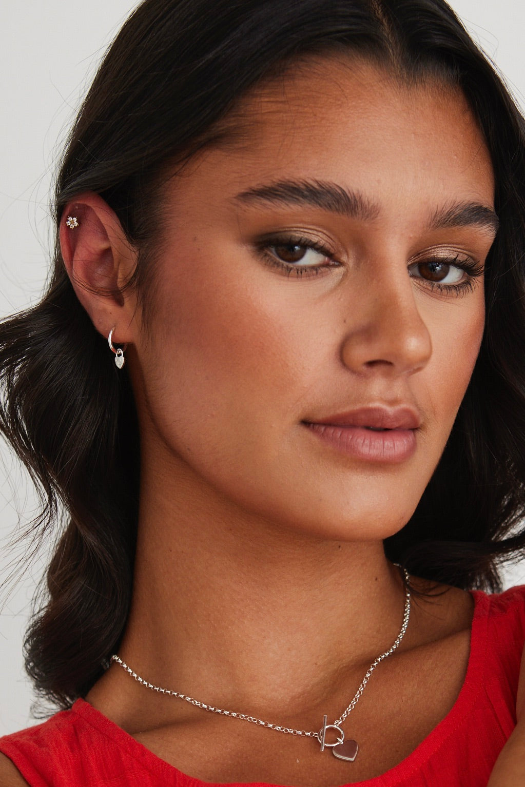 Heart Locket Sleeper Hoop Earrings in Sterling Silver - Perfect for Valentine's Day Gifts, Anniversary Presents & Everyday Wear