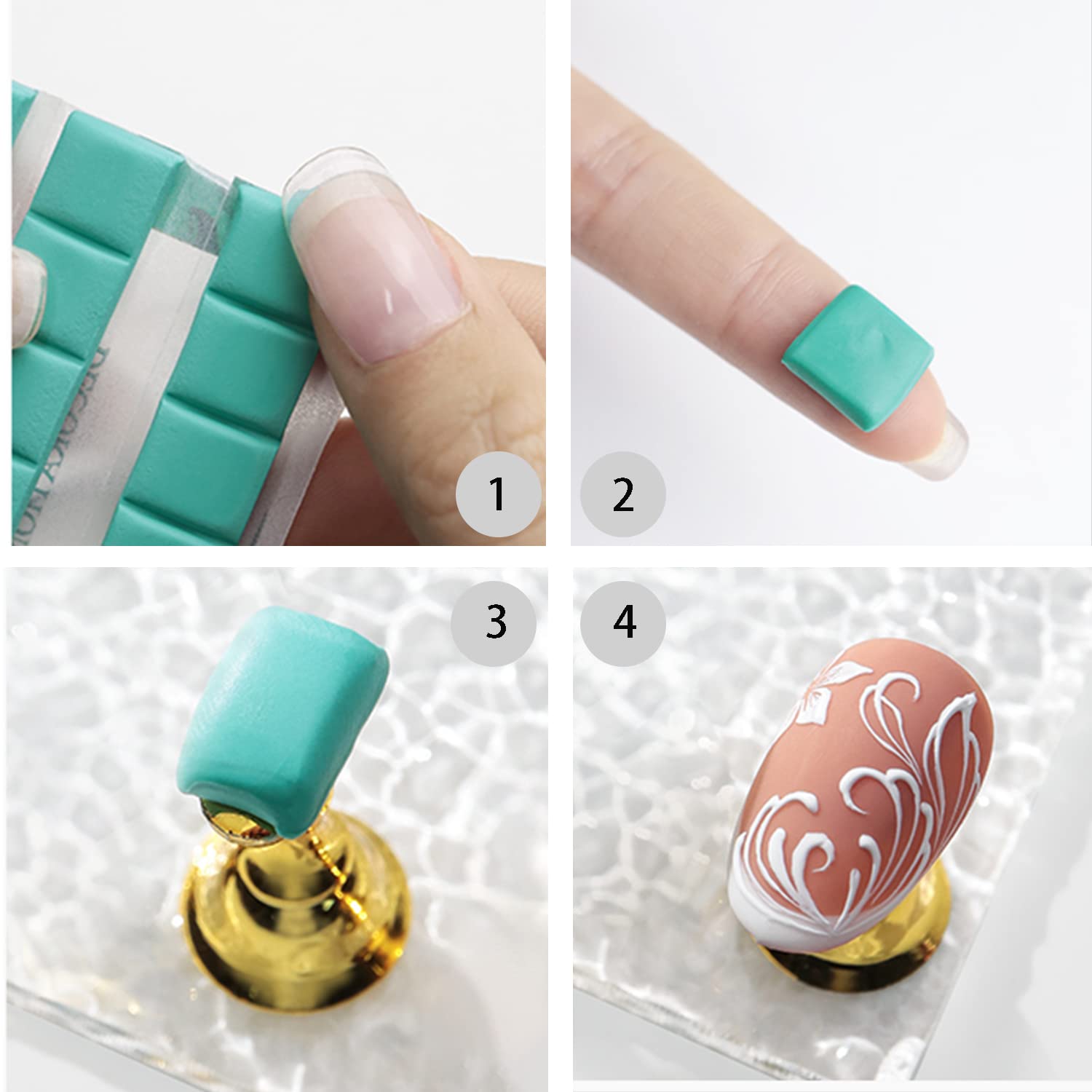 **Medo 2 Sets Magnetic Nail Stand Display - Acrylic Nail Practice Holder for DIY Nail Art, False Nail Tip Manicure Tool - Perfect for Salon, Home & Nail Art Practice**