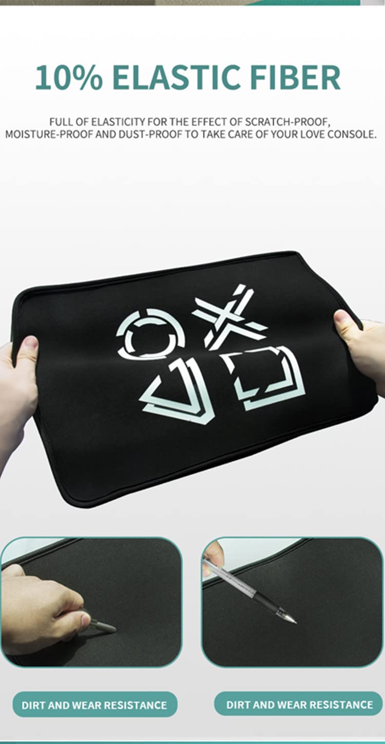 Wedorat Waterproof Dust Cover for PS5 Pro/PS5/PS5 Slim - Washable Protective Sleeve with Soft Lining | Gaming Console Accessories | Perfect for Dust Protection & Travel Storage