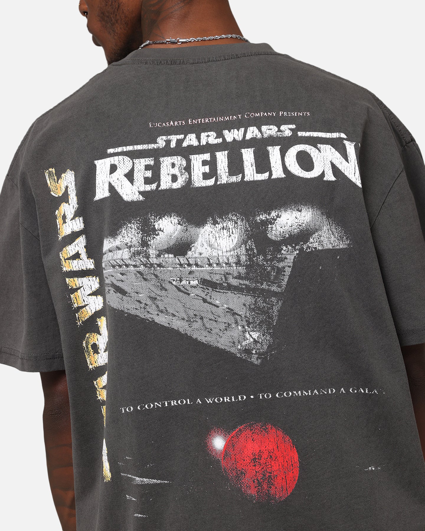 Star Wars Battlefront Rebellion Heavy T-Shirt for Men - Black Cotton Vintage Graphic Tee - Perfect for Cosplay, Gaming & Casual Wear