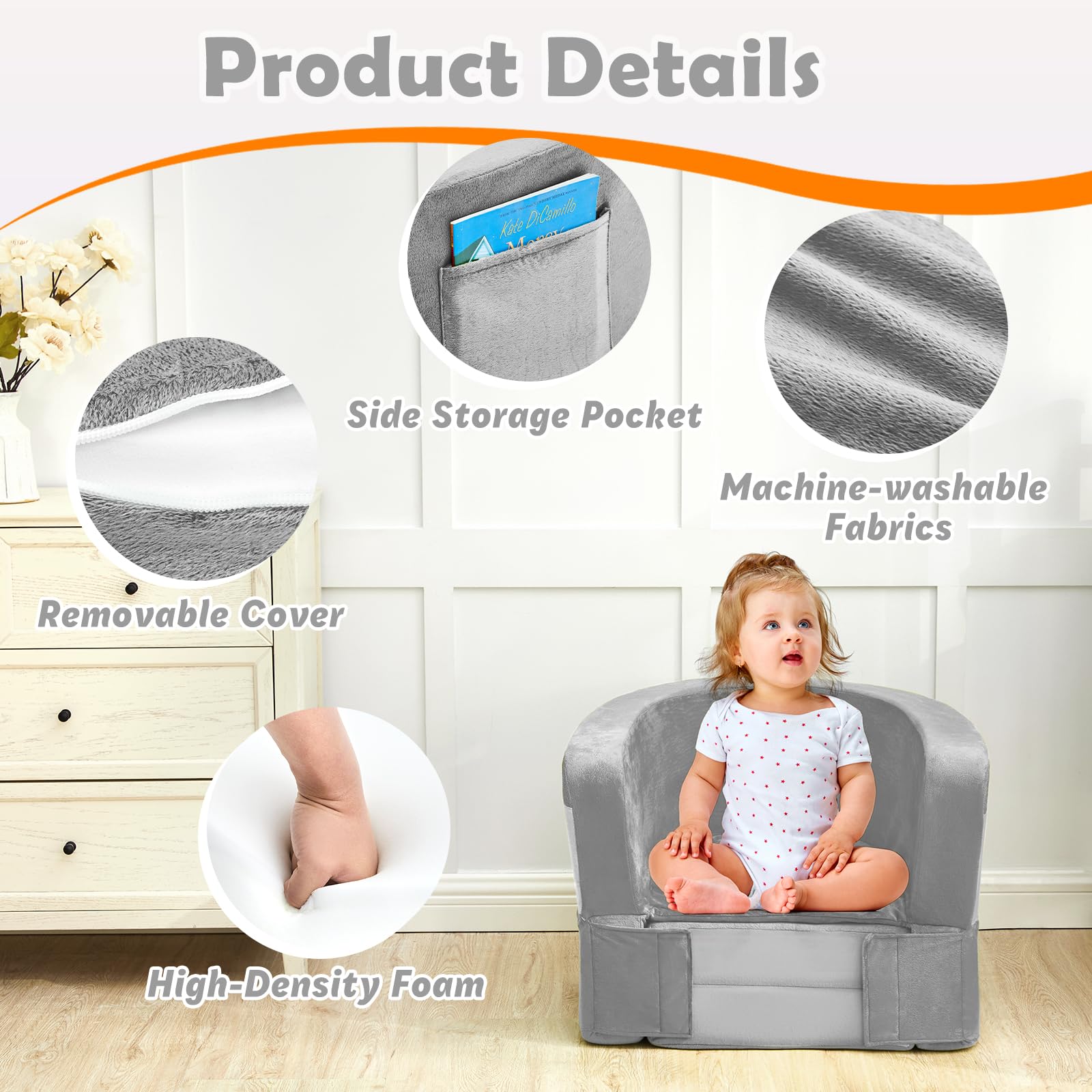 Portable Toddler Travel Bed - Foldable 2-in-1 Kids Sofa with Soft Foam & Washable Cover | Convertible Toddler Cot for Indoor & Outdoor Use | Perfect for Camping, Sleepovers, and Travel Adventures