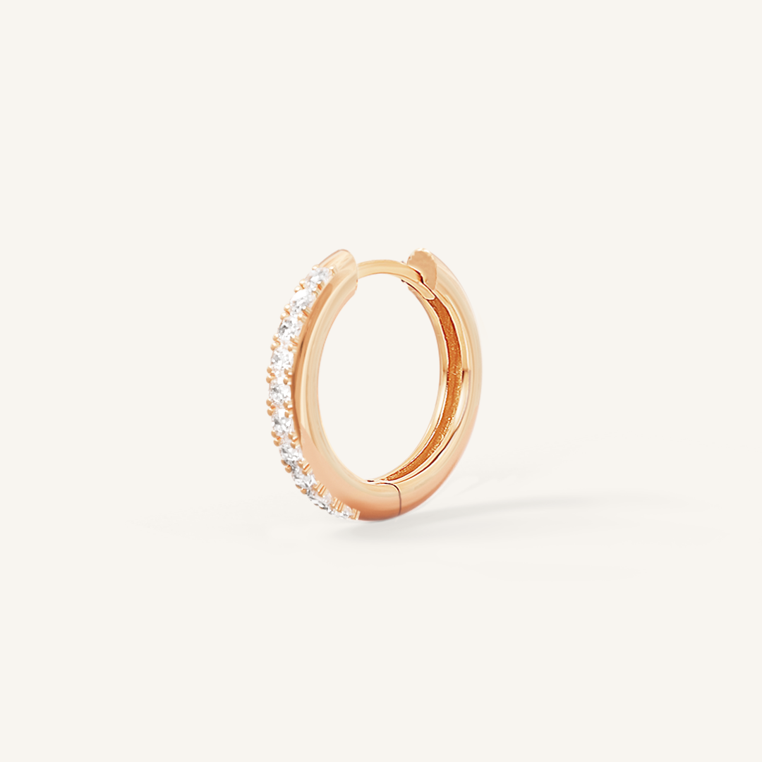 Ruby Hoops Earrings - 14K Gold Plated Dainty Hoop Earrings for Women | Perfect for Everyday Wear, Parties & Gifts