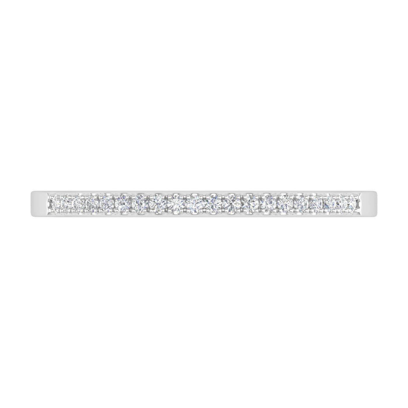 1/10 Carat White Diamond 10K Gold Stackable Ring for Women - Perfect for Anniversary, Wedding & Everyday Elegance