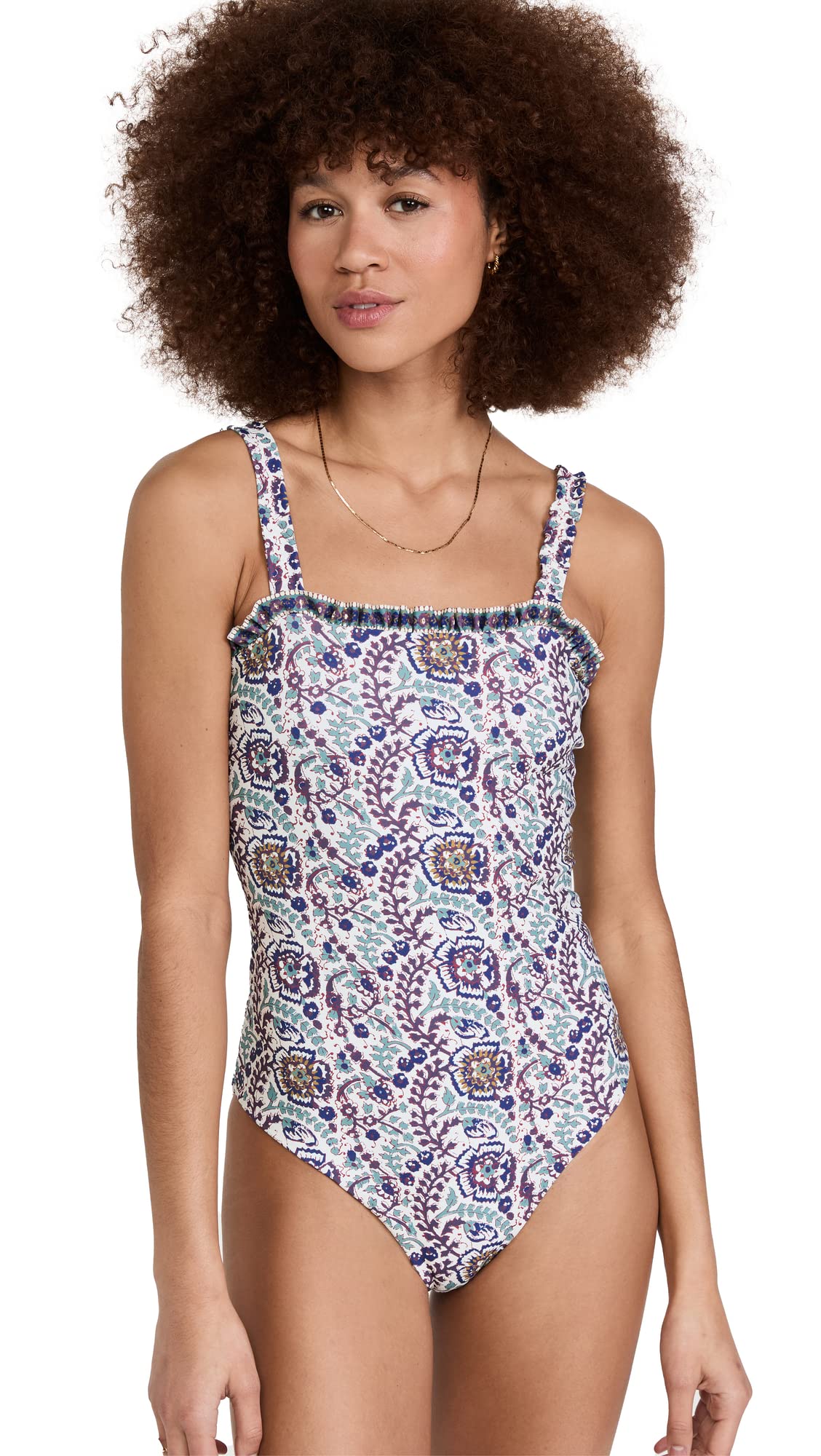 SEA Women's Rosita Border Print One Piece Swimsuit - Stylish Floral Design Bathing Suit for Beach, Pool & Summer Vacations