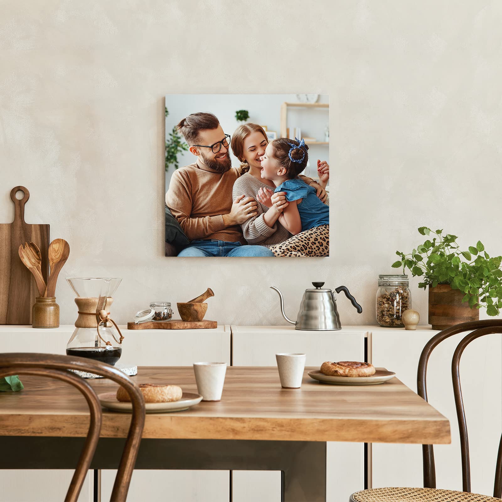 SHEST Custom Personalized Canvas Wall Art - Design Your Own 8x10 Inch Photo Print for Birthday Decor, Home & Office Wall Decor Gift - Perfect for Living Room, Bedroom & Wedding Anniversary Presents