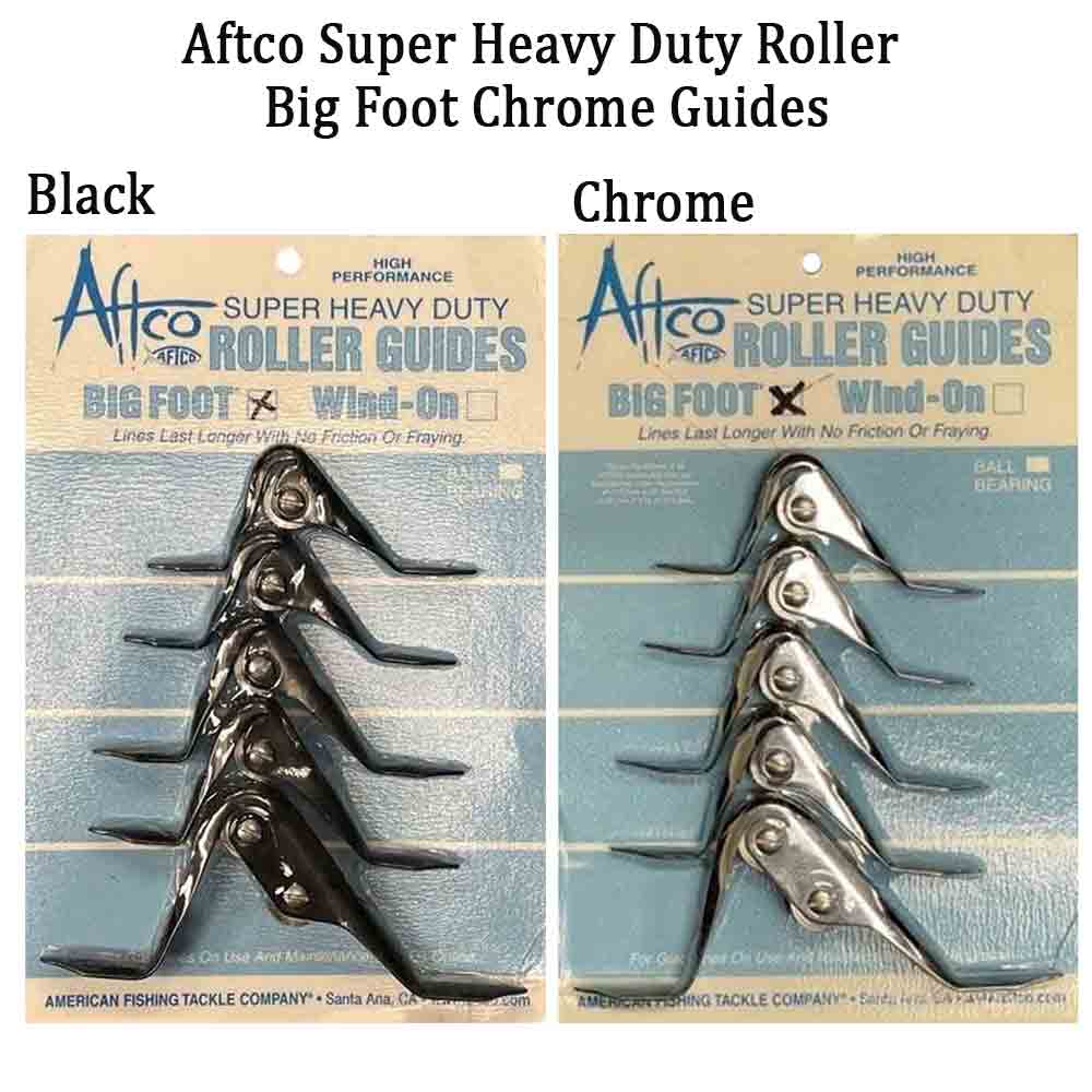 Aftco Big Foot Wind on Roller Guide Set - Saltwater Fishing Rod Guides for Offshore & Surf Fishing - Durable Stainless Steel Roller Guides for Heavy Duty Fishing Rods - Perfect for Deep Sea, Trolling & Big Game Fishing