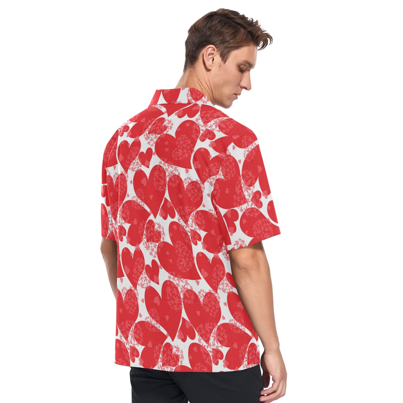 Fisyme Men's Hawaiian Shirt - Loose Fit Short Sleeve Button Down Beach Shirt for Summer Vacation, Luau Party & Tropical Getaway | Breathable Casual Shirt for Poolside Relaxation & Island Style