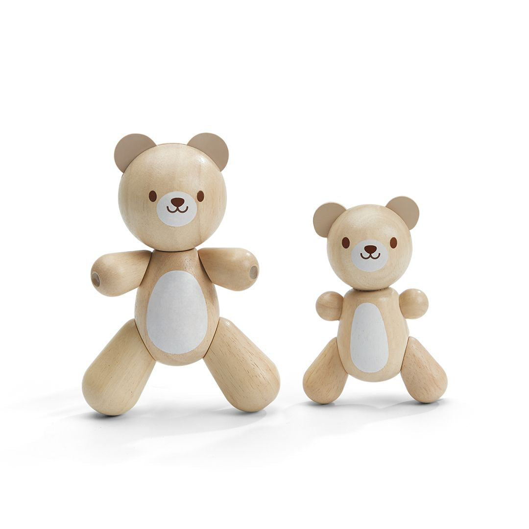 Bear & Little Bear Wooden Kids Toy - Eco-Friendly Wooden Animal Figures for Toddlers & Children - Perfect for Imaginative Play, Nursery Decor, and Educational Gifts