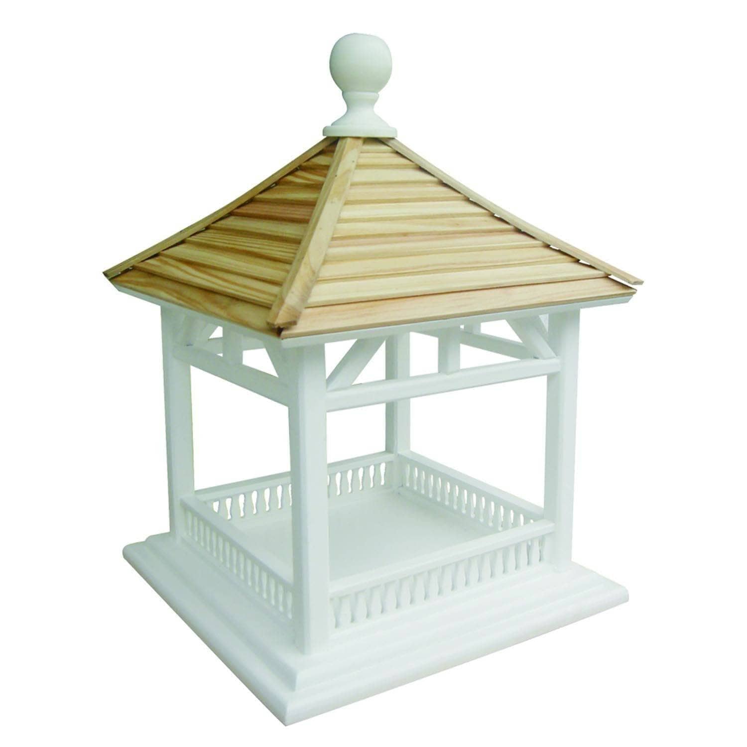 Premium Open Gazebo Bird Feeder - Durable Outdoor Hanging Bird Feeder for Garden, Patio & Backyard - Attracts Cardinals, Finches & Wild Birds - Perfect for Bird Watching & Nature Lovers