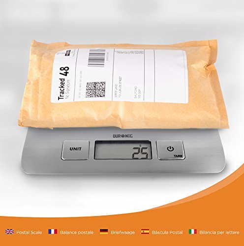 Duronic KS1009 Digital Kitchen Scale - Electronic Food Scale for Cooking, Baking & Measuring with LCD Display | Precise Weighing for Ingredients, Postal Items & Pet Food | Perfect for Home, Office & School Use
