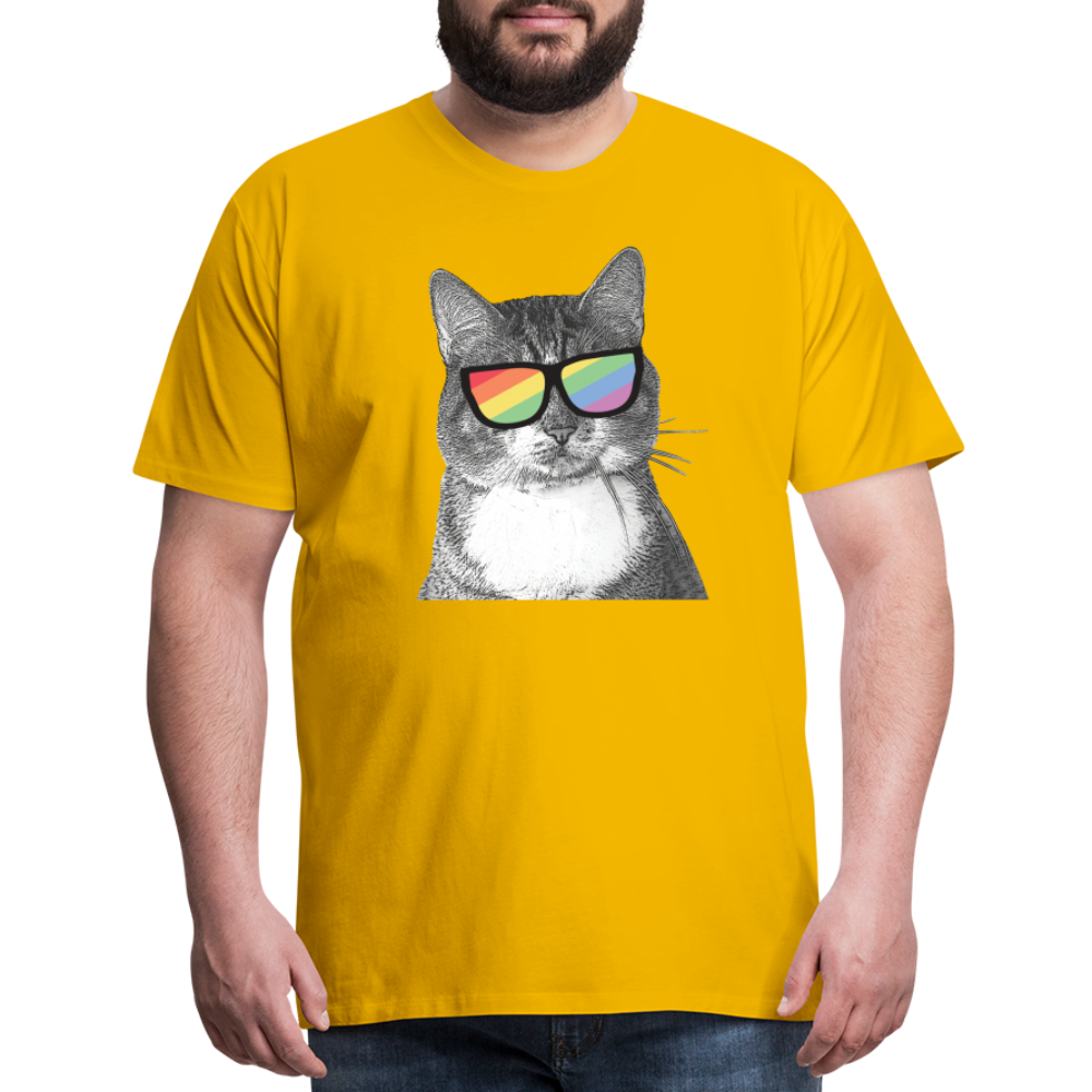Pride Cat Classic Premium T-Shirt - LGBTQ+ Pride Graphic Tee for Men & Women - Comfortable Cotton Shirt for Pride Month, Parades & Everyday Wear