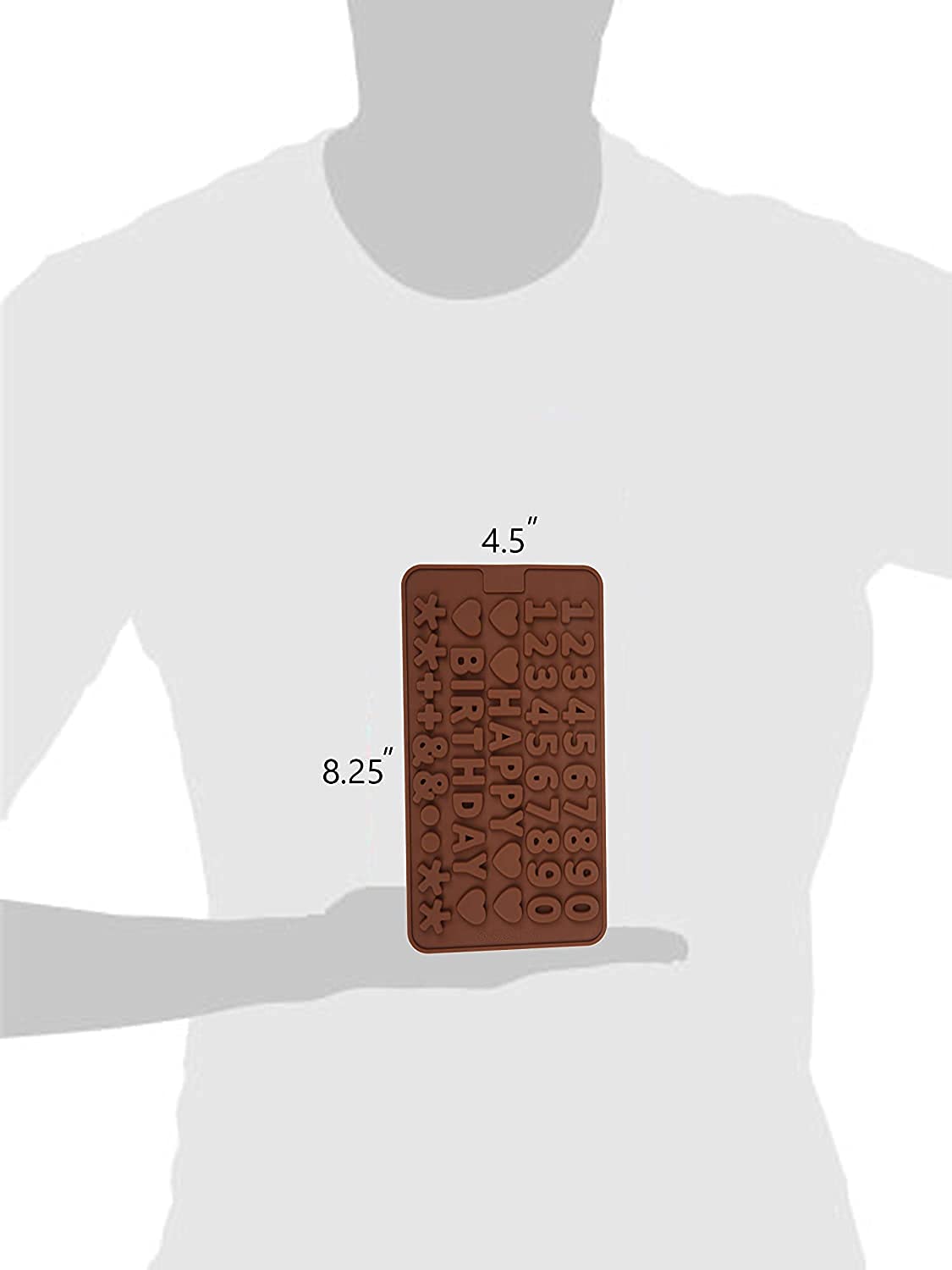 Tedemel Alphabet Silicone Chocolate Mold (1Pc) - Perfect for DIY Chocolate Letters, Cake Decorating, Baking & Party Treats