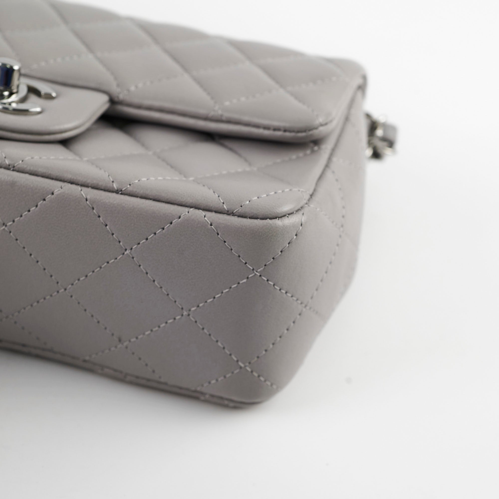 Chanel Mini Rectangle Grey Microchip Crossbody Bag - Luxury Designer Handbag for Women | Perfect for Parties, Dates & Everyday Use
