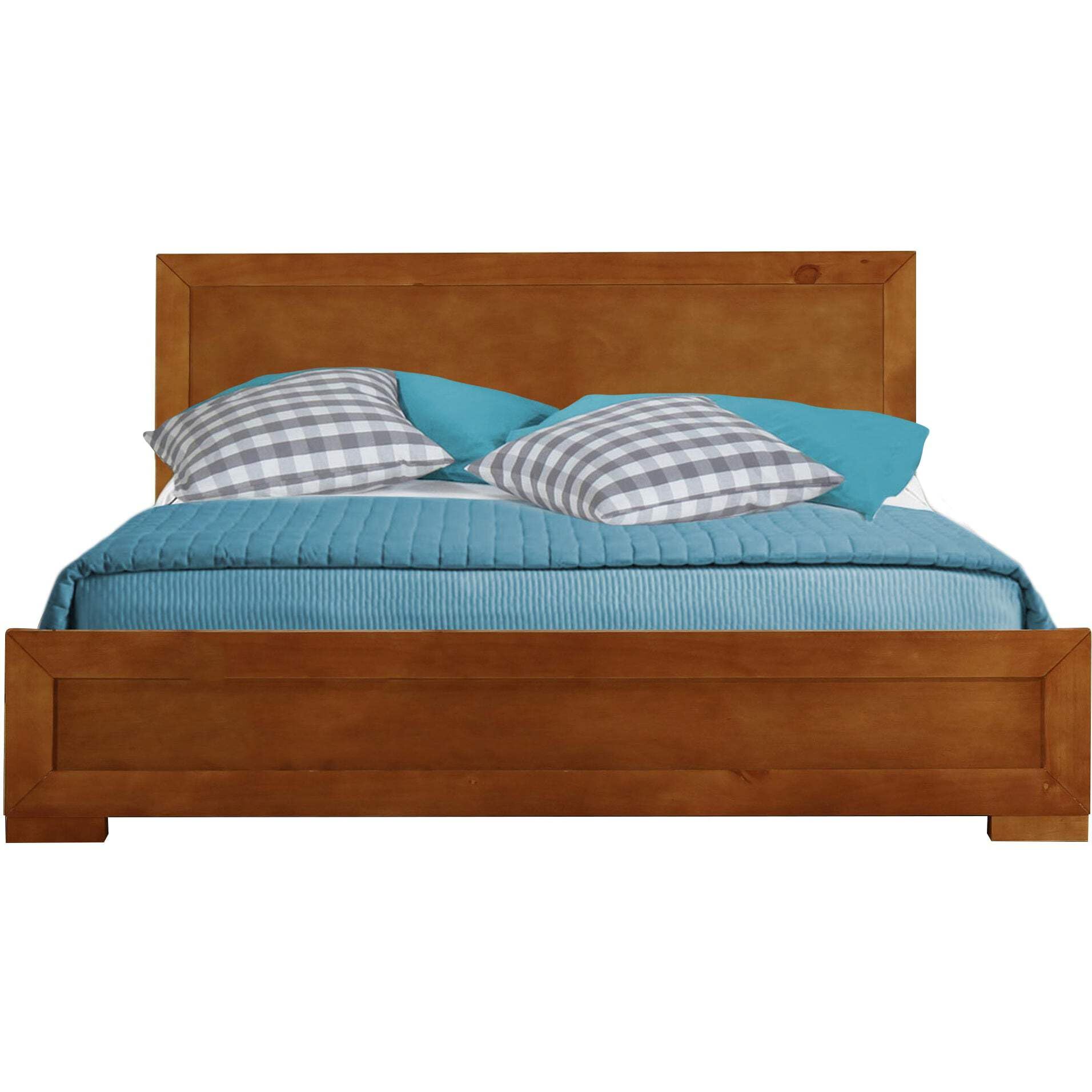 Modern Oxford Platform Bed Frame - Queen Size, Black | Easy Assembly for Home & Office