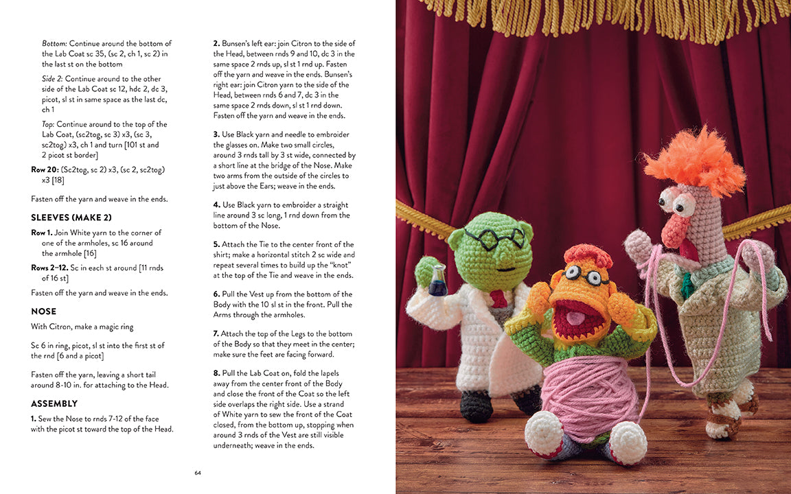 The Muppets Official Crochet Amigurumi Kit - DIY Kermit, Miss Piggy & Fozzie Bear Plush Toys - Perfect for Disney Fans, Crochet Beginners & Gift Giving - Home Decor, Kids Room, Collectibles