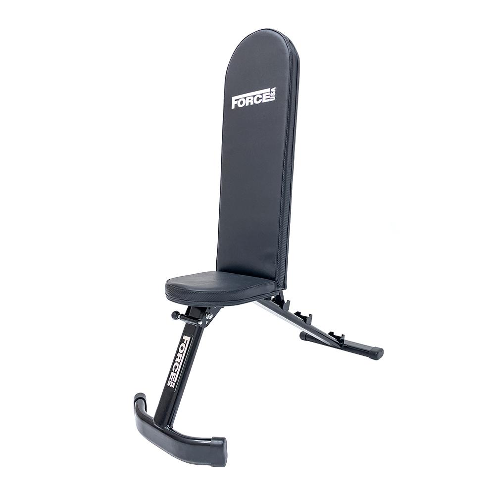 Force USA Folding FID Adjustable Weight Bench for Home Gym - Perfect for Strength Training, Dumbbell Workouts & Full-Body Exercises
