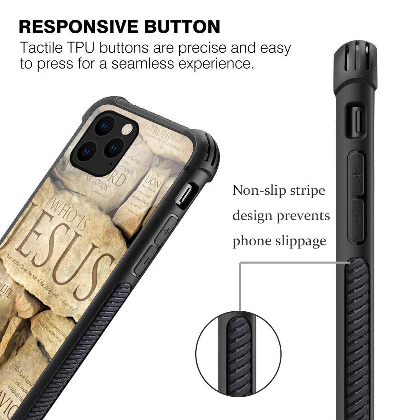 Christian Faith Jesus Graphic iPhone 12 Mini Case for Girls - Shockproof Anti-Scratch Hard PC Back Cover with Picture Pattern Design | Perfect for Church, Bible Study & Daily Protection
