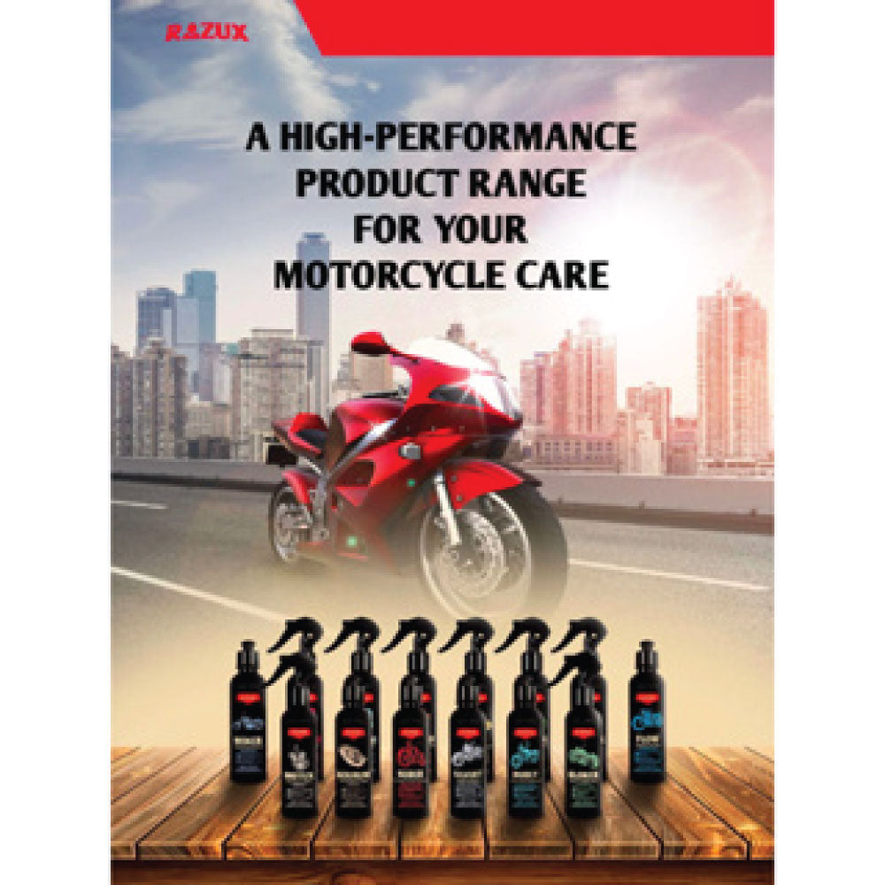 Razux Kazan 240ml Motorcycle Helmet Cleaner Spray - Blue & Red Options for Safe & Effective Cleaning | Perfect for Bike, ATV & Sports Gear Maintenance