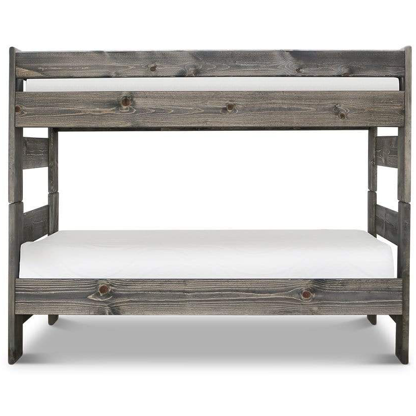 Quinn Gray Bunk Bed for Kids & Teens - Twin Over Twin Metal Frame with Guardrails - Space Saving Bedroom Furniture for Small Rooms, Dorms & Sleepovers