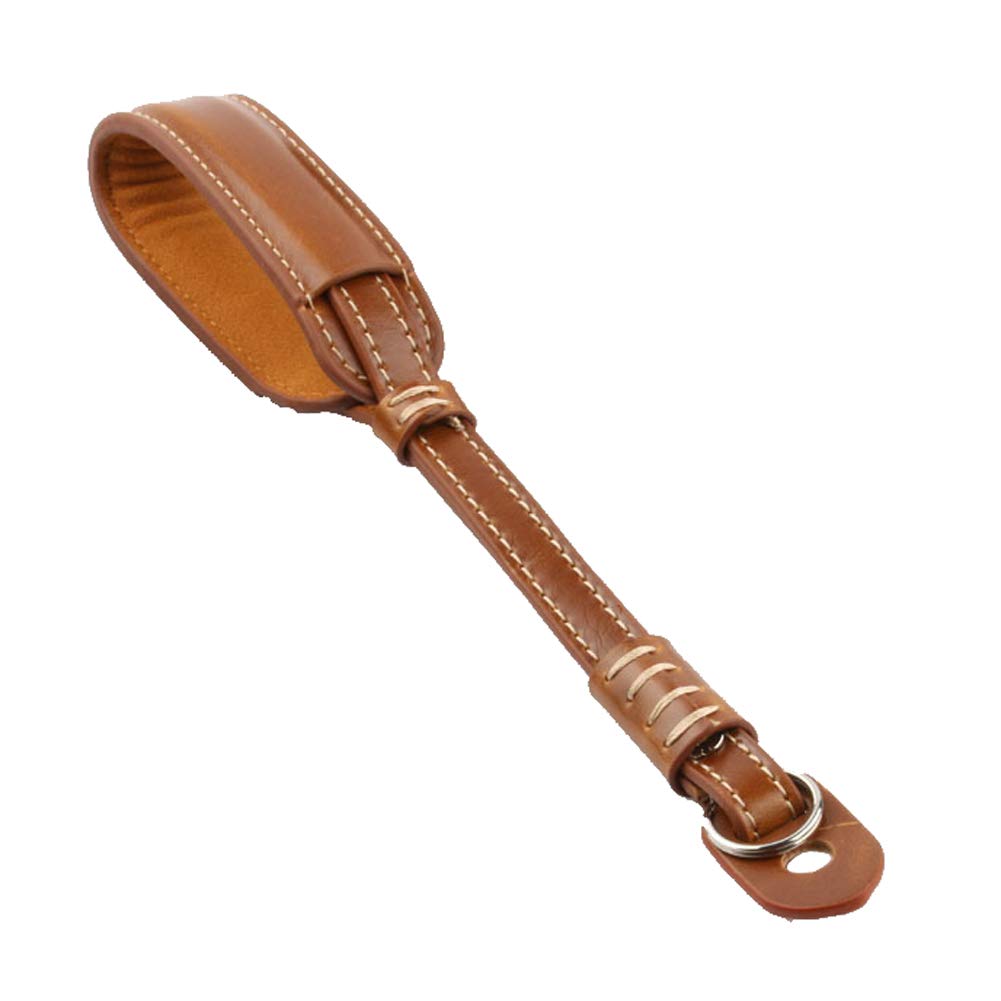 Premium PU Leather Adjustable Camera Wrist Strap - Anti-Slip DSLR & Mirrorless Camera Hand Strap with Secure Lanyard (Brown) - Perfect for Travel Photography, Vlogging & Outdoor Shooting