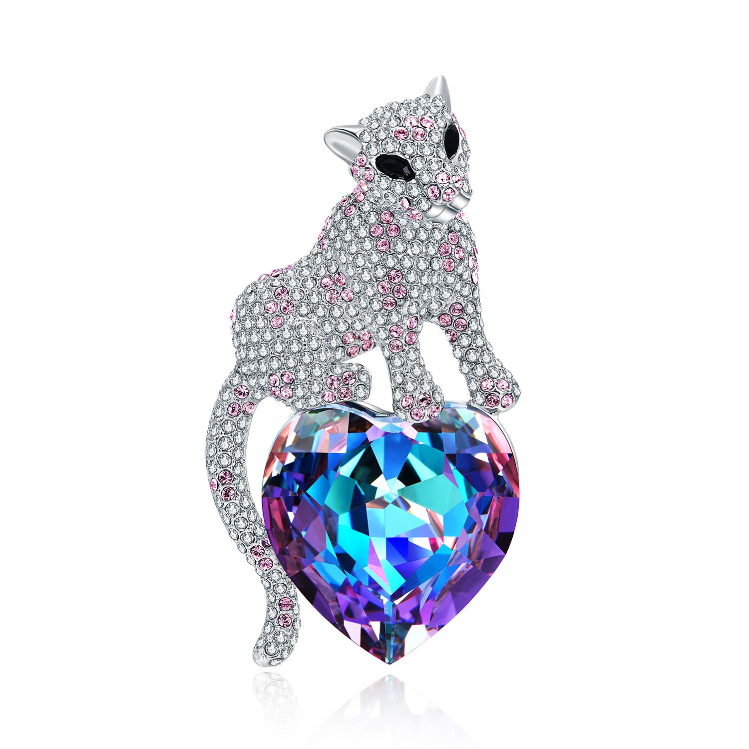Elegant Austria Crystal Brooch for Women - Stylish Jewelry Pin for Dresses, Coats & Formal Occasions