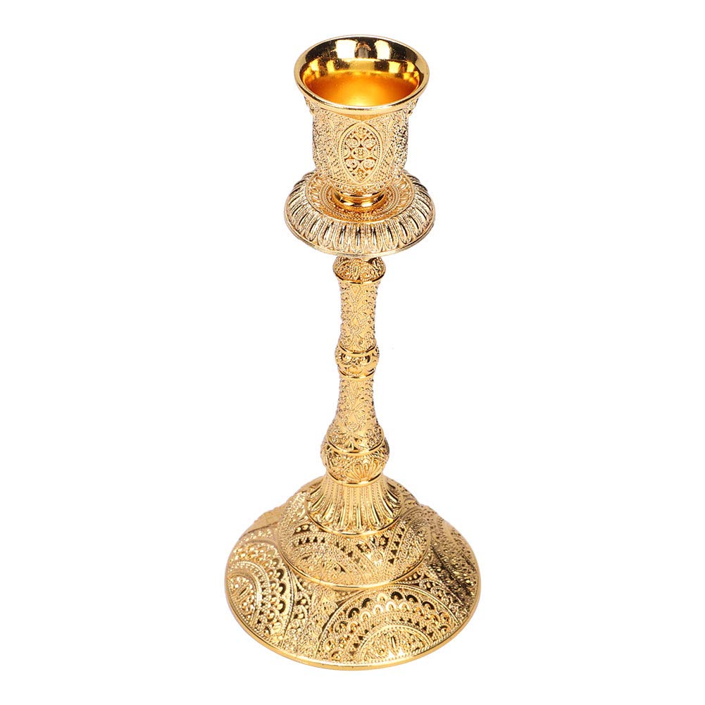 Vintage Gold Metal 3-Arm & 5-Arm European Style Taper Candle Holders - Elegant Wedding Dinner Table Decor for Romantic Ambiance, Home Centerpiece & Holiday Decorations
